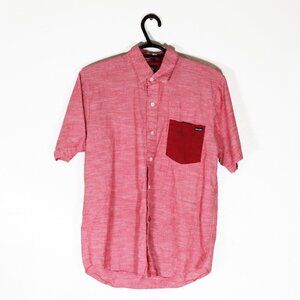 Volcom - Red Button-Down Shirt (Men's Size S/P)